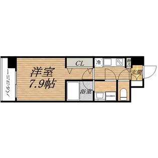 コンフォリア心斎橋EAST【0903号室】の間取り