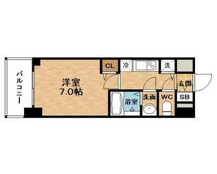プレサンス大阪福島シエル【0205号室】の間取り