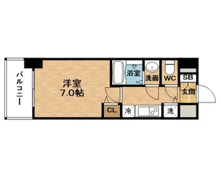 プレサンス大阪福島シエル【6階】の間取り