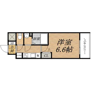 プレサンス堺筋本町駅前シェル【0304号室】の間取り