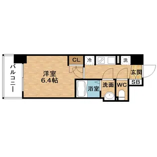 BPRレジデンス新梅田【0904号室】の間取り