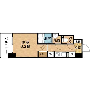 BPRレジデンス新梅田【0403号室】の間取り