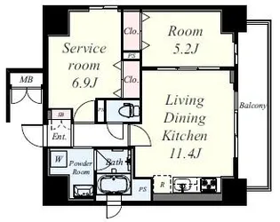 ミラノ堺筋【2階】の間取り