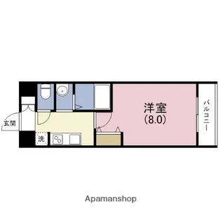 クオーレ玉造【6階】の間取り
