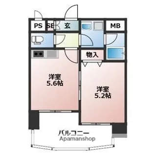 プラムヴェルデ【6階】の間取り