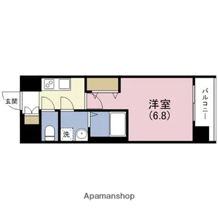 レジュールアッシュ玉造【10階】の間取り