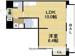 アルグラッド梅田WEST【14階】の間取り