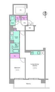 ビエラコート内久宝寺【14階】の間取り