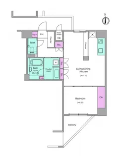 ビエラコート内久宝寺【11階】の間取り