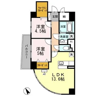 COCO MARINI【4階】の間取り