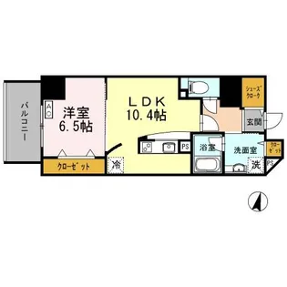 Y’S COURT 東梅田【0802号室】の間取り