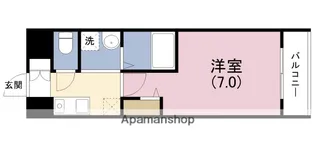 嵜本レジデンス福島【4階】の間取り