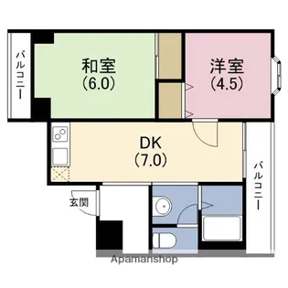 ループハイツ篠田【4階】の間取り