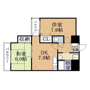 フォルム城東中央【7階】の間取り
