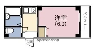 ロケットマンション【6階】の間取り