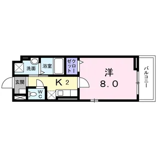 レインボーローズ【1階】の間取り