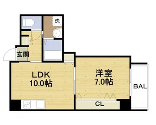 グランルージュ城東【0904号室】の間取り
