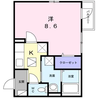 フル パイン エスティー【1階】の間取り