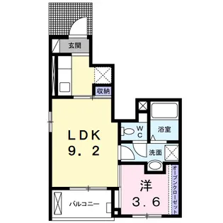 サンリット・ガーデン 小曽根S【105号室】の間取り