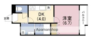 アルグラッド野田阪神【4階】の間取り