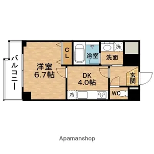 アルグラッド野田阪神【11階】の間取り