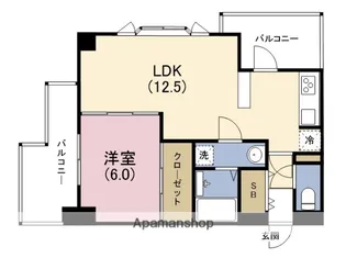 メロディハイム野田阪神【2階】の間取り
