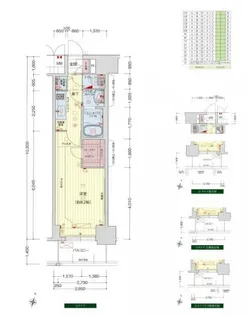 プレサンス江戸堀【0907号室】の間取り