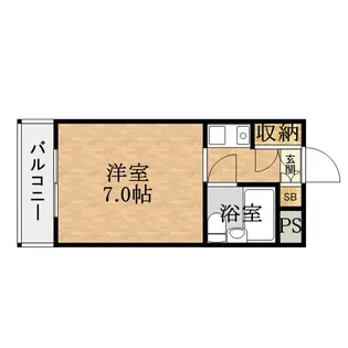 シャトー辰巳【503号室】の間取り