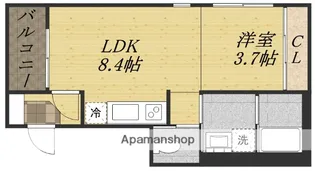 ネックスステージ姫里【3階】の間取り