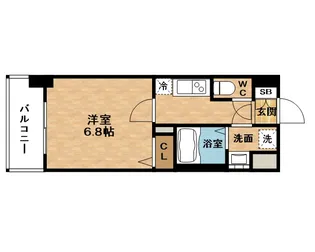 ジュネーゼグラン福島ミラージュ【7階】の間取り