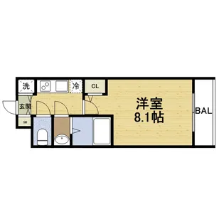 S-RESIDENCE都島【5階】の間取り