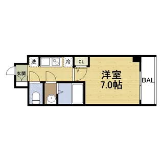 S-RESIDENCE都島【7階】の間取り