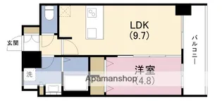 プレサンス大阪福島シエル【12階】の間取り
