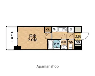 プレサンス大阪福島シエル【5階】の間取り