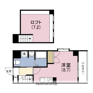 エスリード大阪シティーウエスト(エスリード大阪シティウエスト)【7階】の間取り