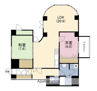 シオンズガーデン花川(旧おおきに花川サニーアパートメント)【4階】の間取り