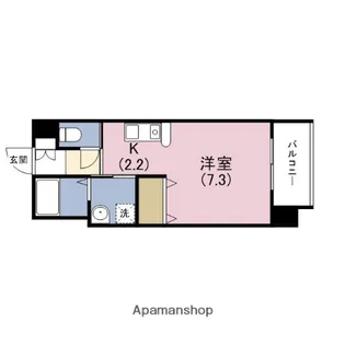 ライジングコート姫島駅前【6階】の間取り