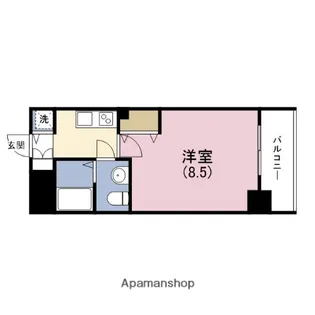 ラナップスクエア福島【4階】の間取り