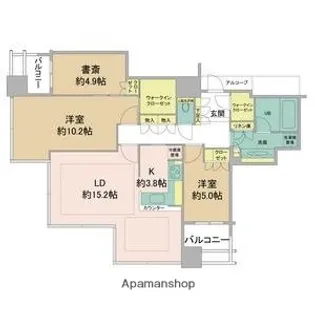 シティタワー西梅田【30階】の間取り