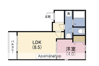 エトワール姫島【3階】の間取り