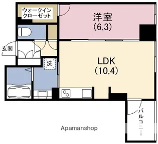 アーデンタワー福島ウエスト【7階】の間取り