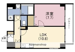 ベクス福島【10階】の間取り