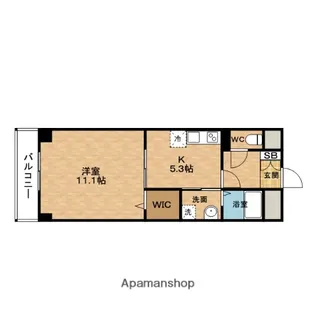 大阪府大阪市福島区玉川3丁目【マンション】の間取り