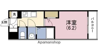 1Kの間取り画像