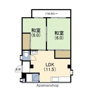 第2住吉苑【3階】の間取り