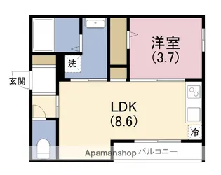 アムール姫島【2階】の間取り