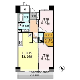 COCO MARINI【6階】の間取り