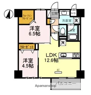 OUEST RIVIERE【2階】の間取り