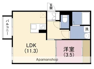ユアメゾン千舟【1階】の間取り