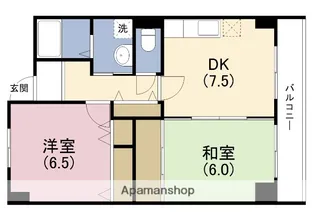 加島フラット【8階】の間取り